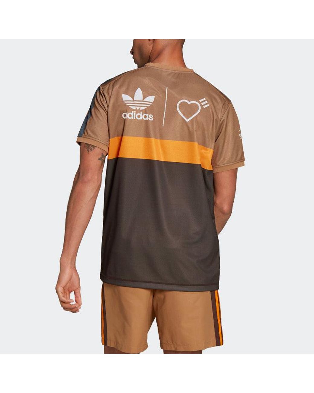 Adidas Brown X Human Made Graphic T-Shirt for men