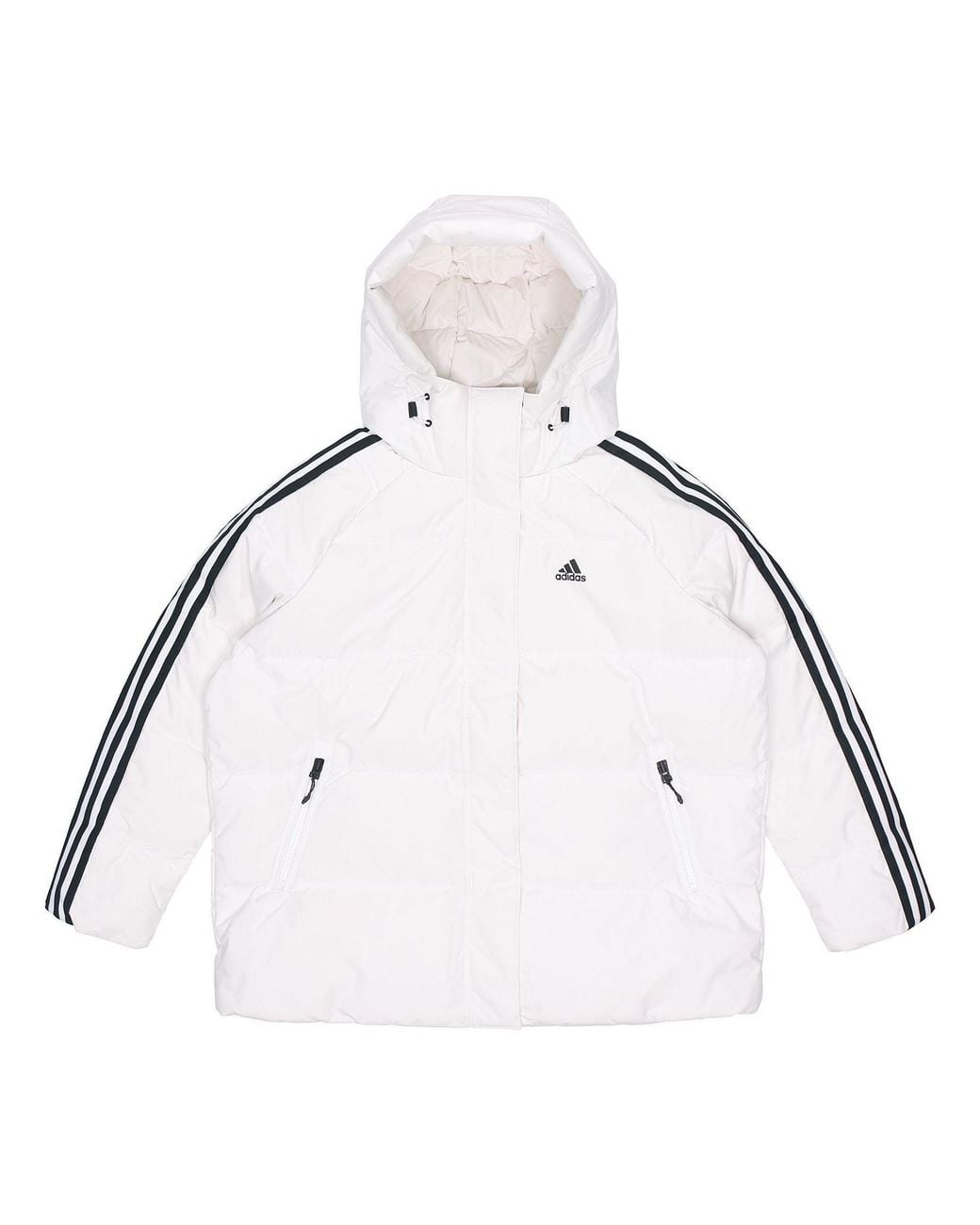 Adidas White (Wmns) 3-Stripe Puff Down Jacket