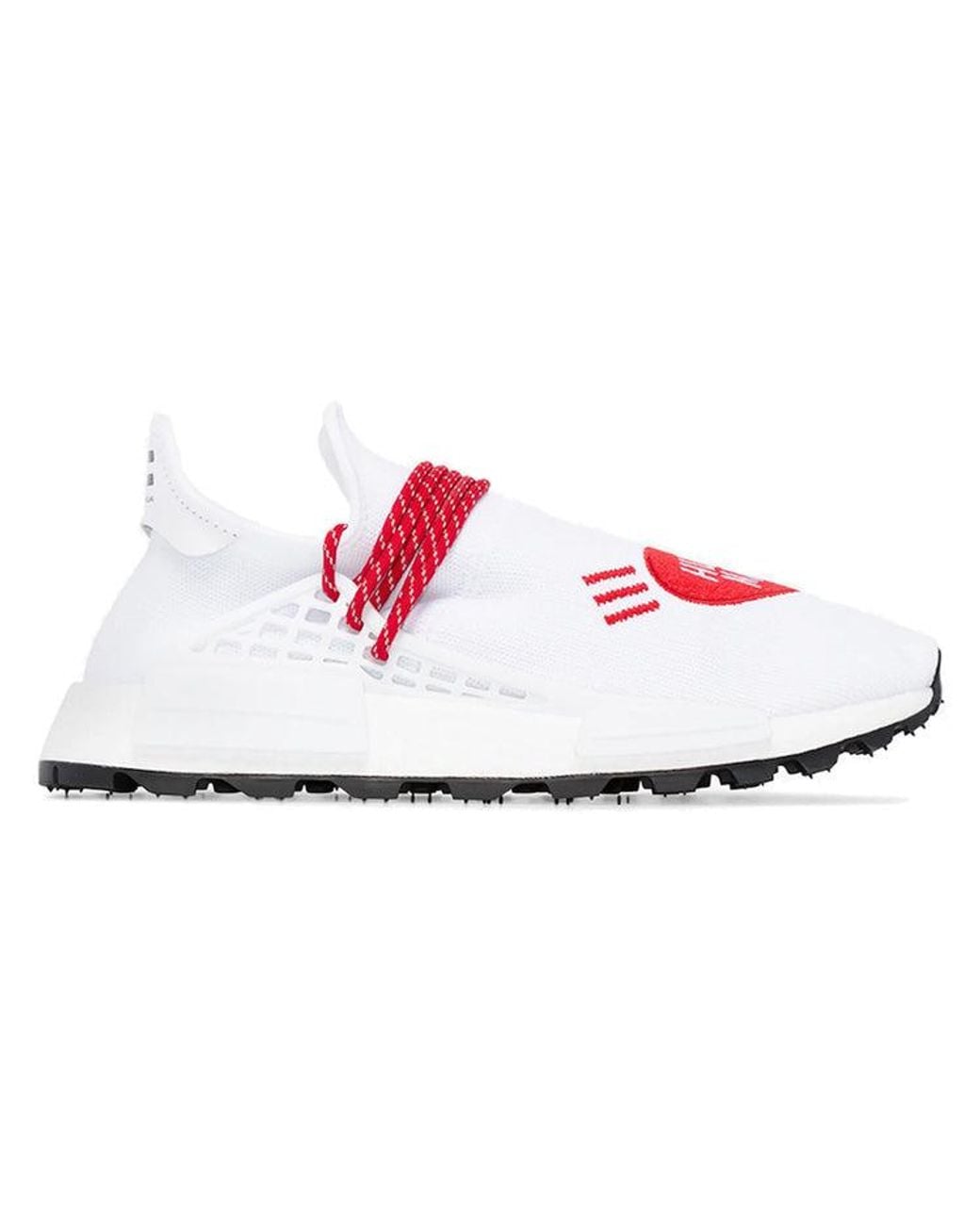 Adidas White X Pharrell X Human Made Nmd Hu 'Love' for men