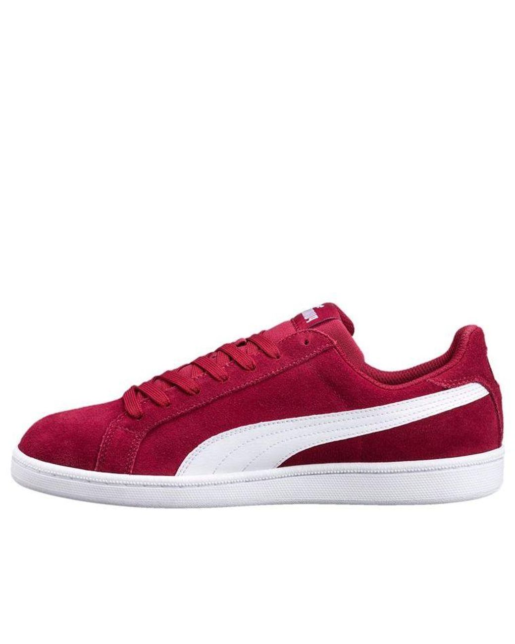 PUMA Smash Suede Retro Low Top Skate Shoes Red for Men | Lyst