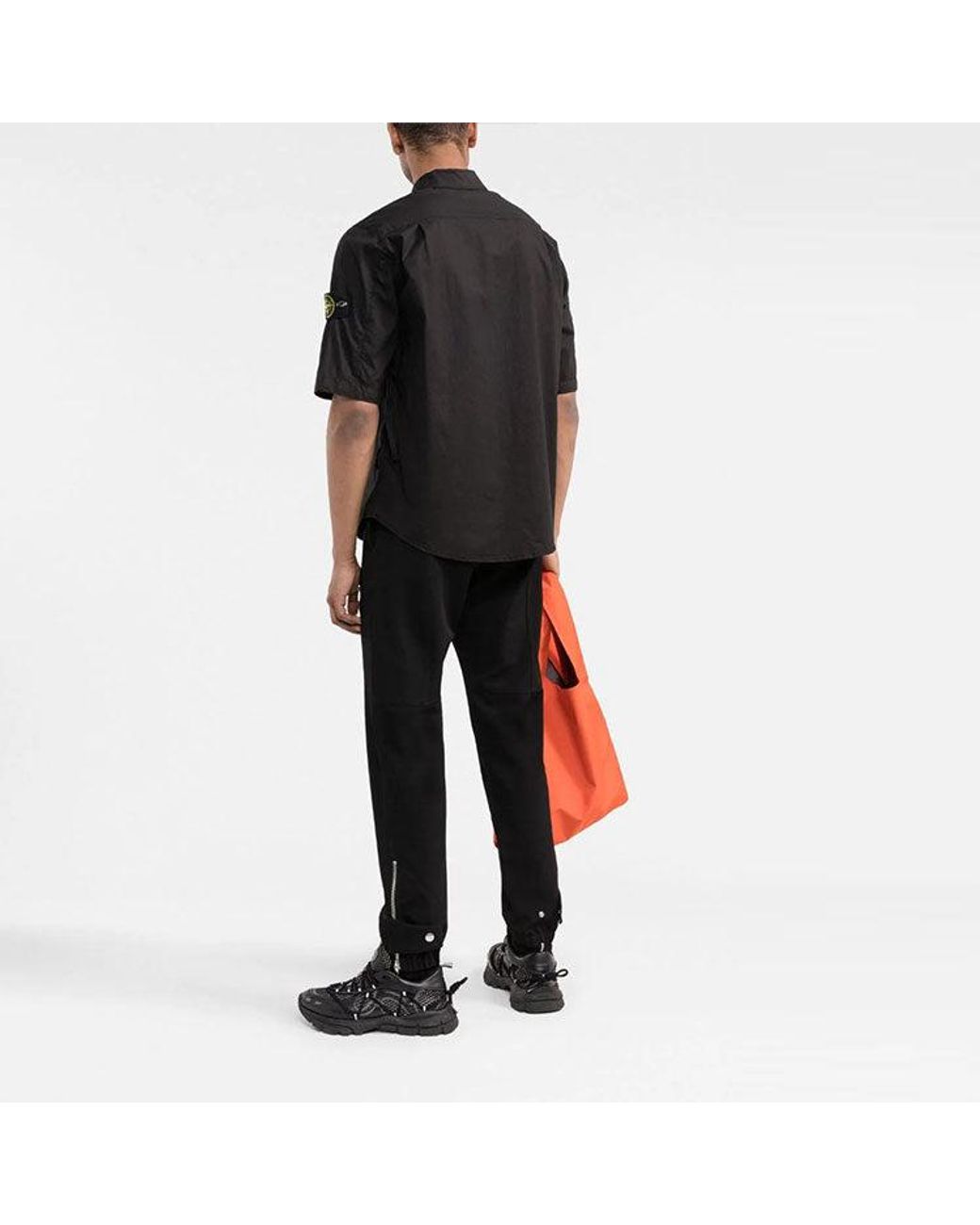 Stone Island Black Garment Dyed Shirt for men