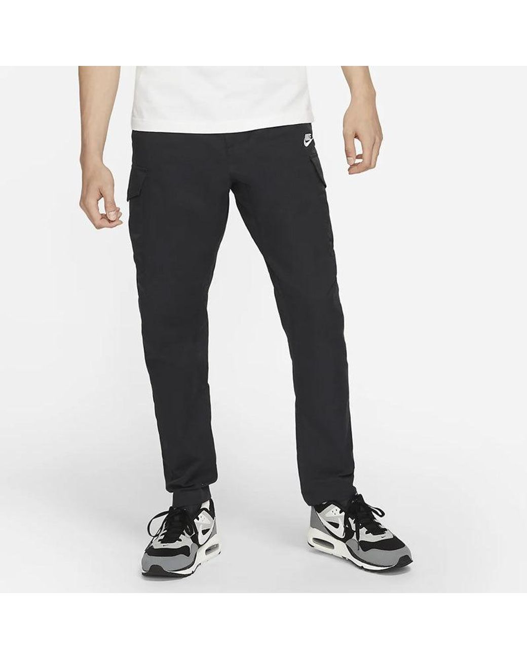 Nike Black Casual Solid Sports Pants/Trousers/Joggers for men
