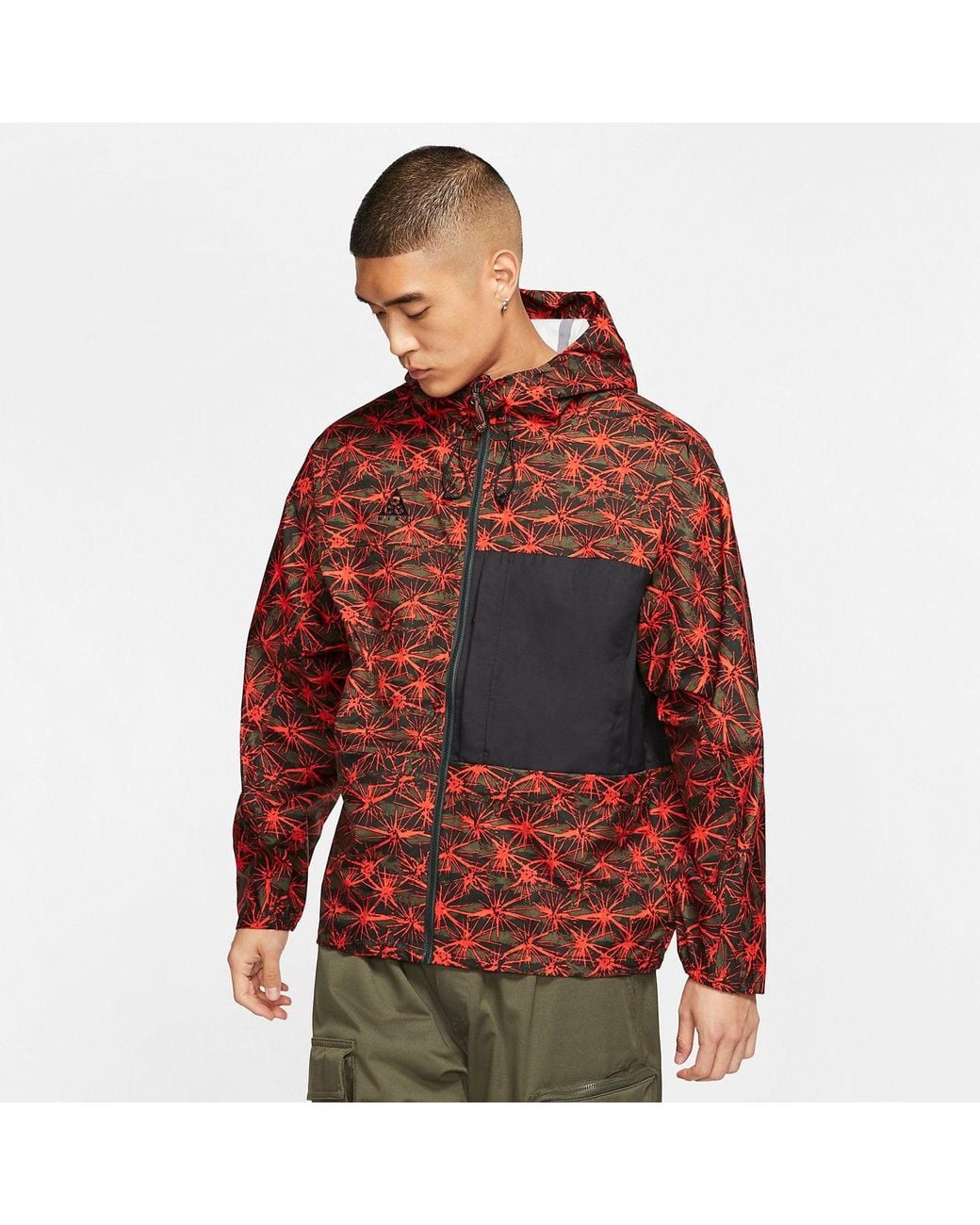 Nike Red X Acg Aop 2.5L Packable Jacket 'Rush' (Asia Sizing) Ck2353-675 for men