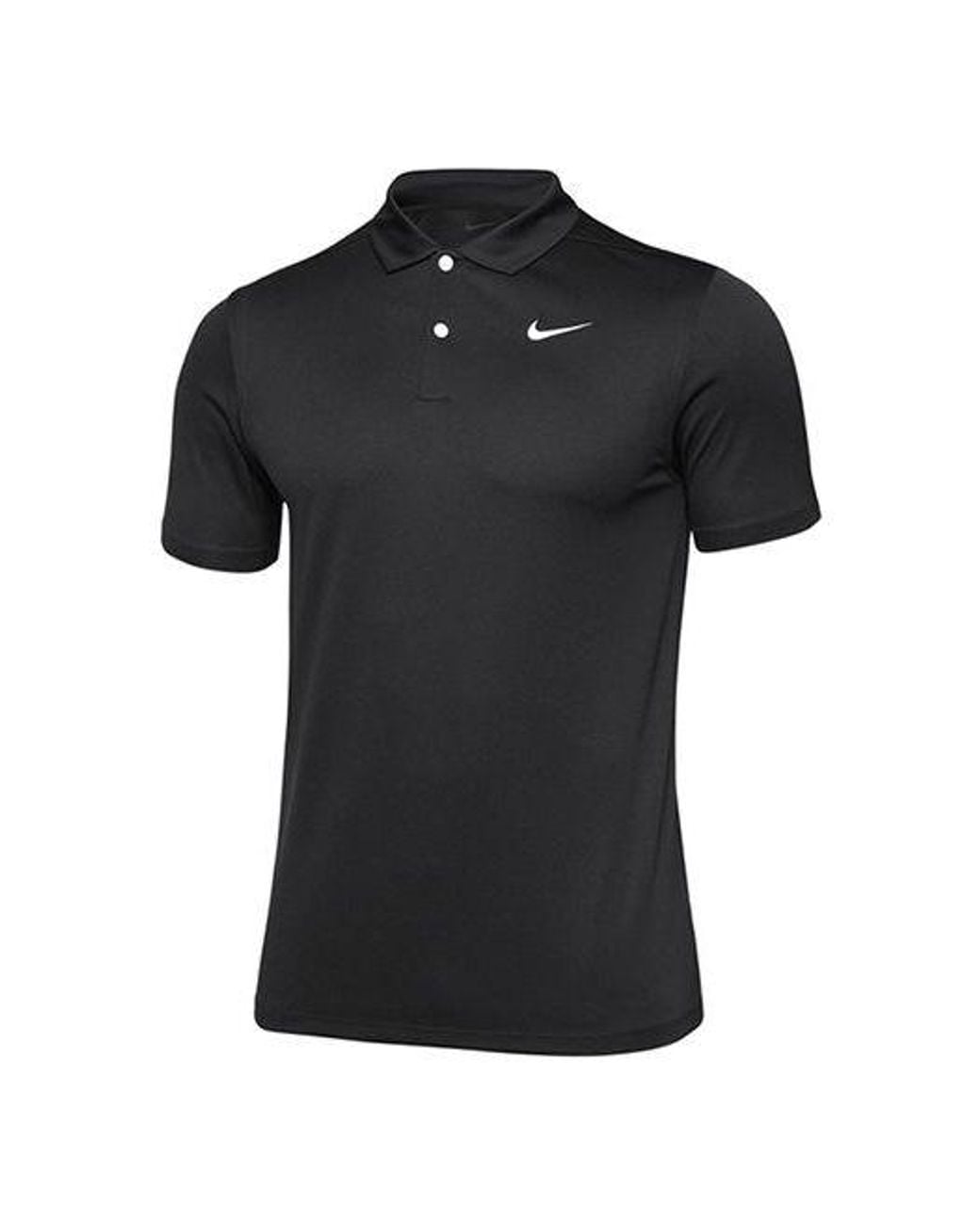 Nike Black Casual Solid Color Breathable Short Sleeve Polo Shirt for men