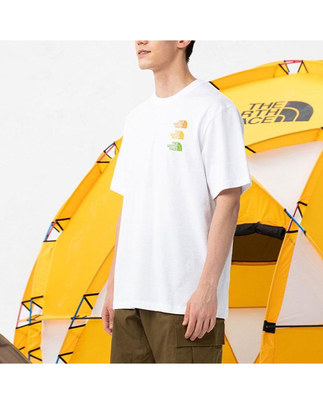 The North Face White Ss21 Tri Logo Shirt for men