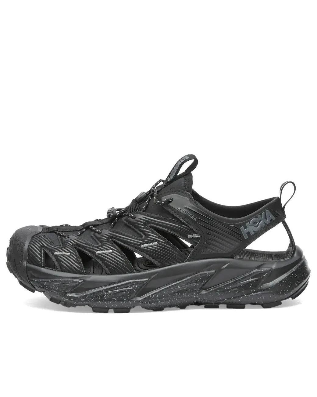 Hoka One One Black Hopara Sandal Castlerock' for men