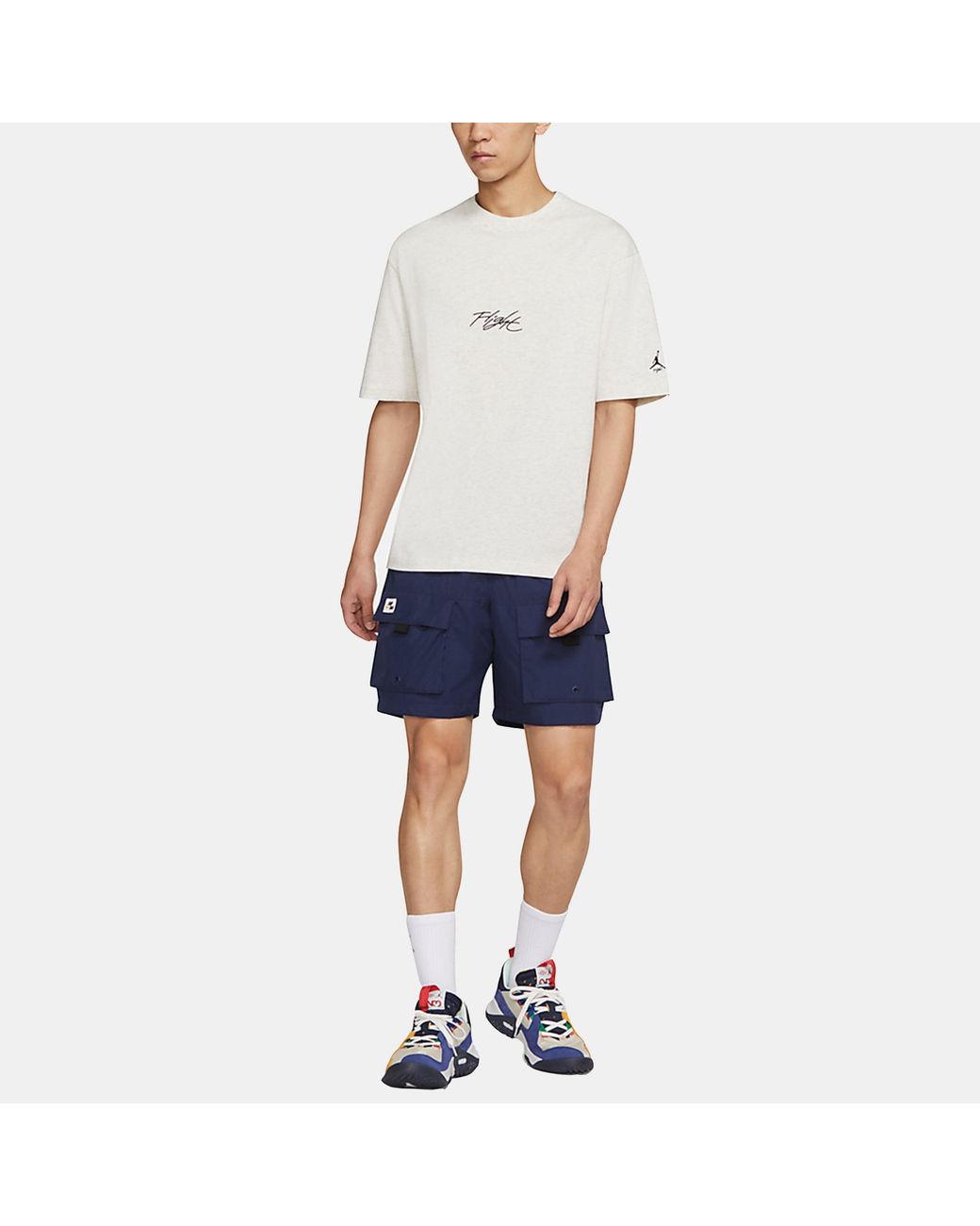 Nike Natural Flight Essentials Logo Sports Short Sleeve Creamy for men