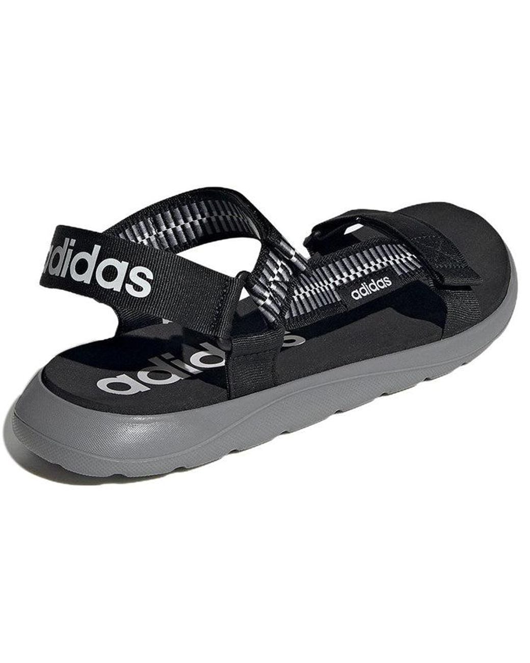 Adidas Black Comfort Sandal 'Core' for men