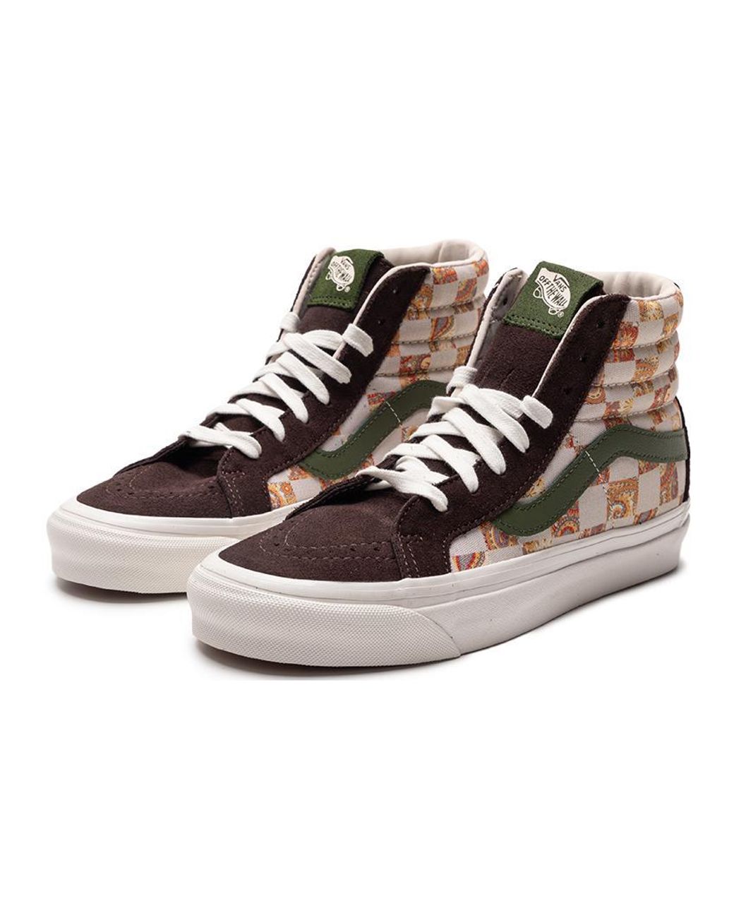 Vans Brown Sk8-Hi 38 Dx 'Bricolage Check'