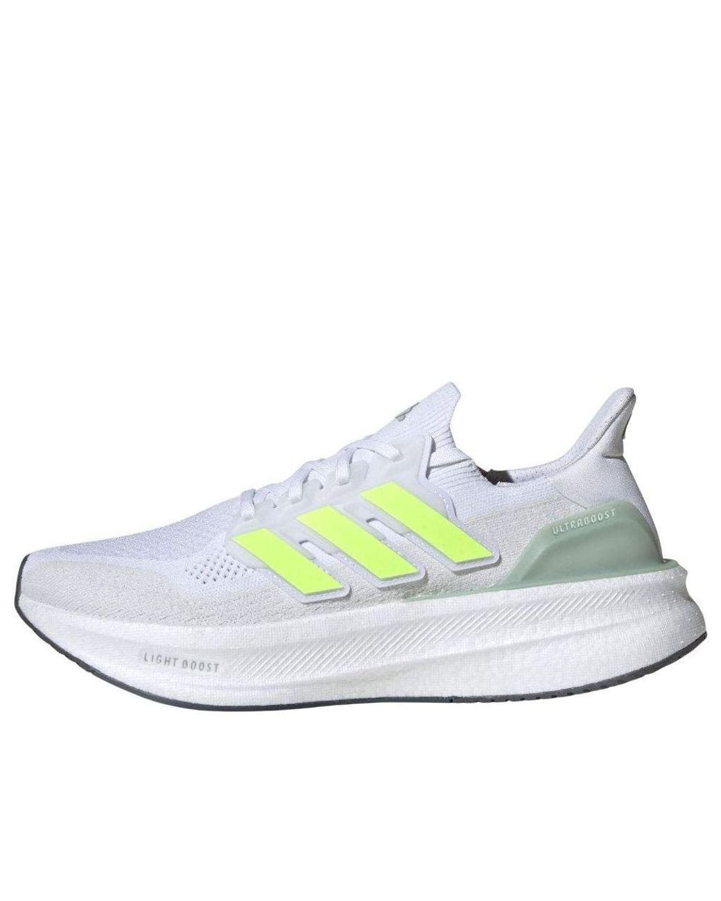 Adidas White Ultraboost 5 Lucid Lemon' for men