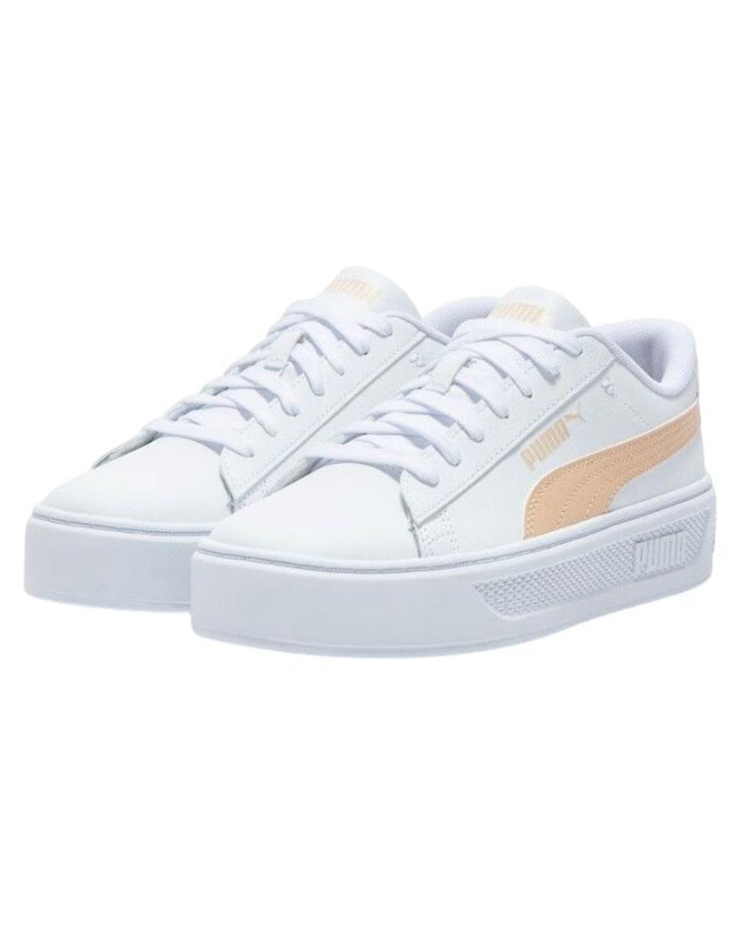 PUMA White (Wmns) Smash Platform V3