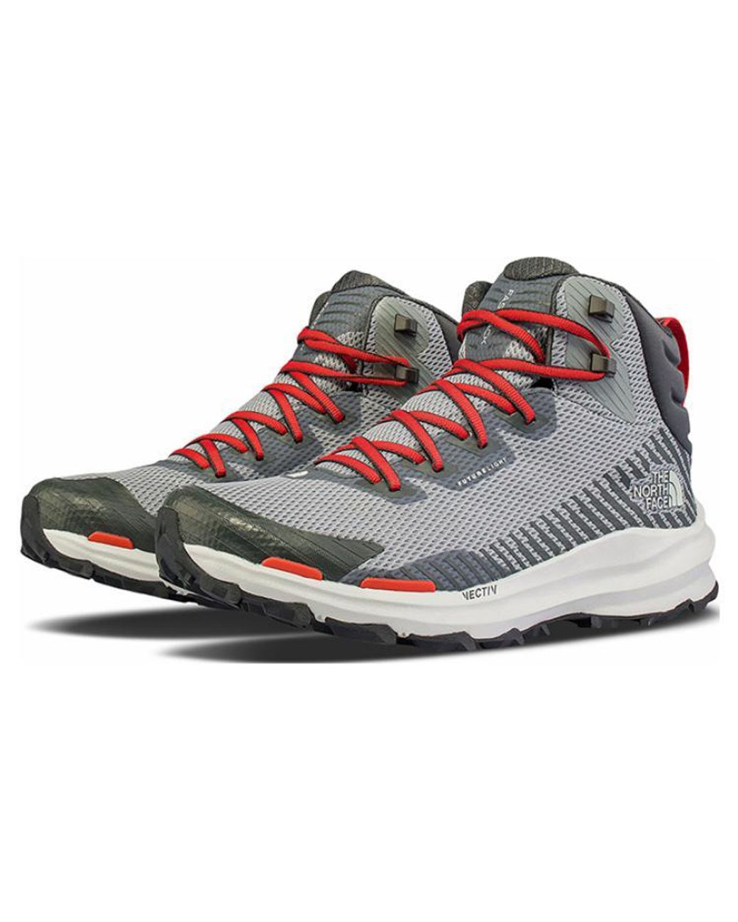 The North Face Gray Vectiv Fastpack Mid Futurelight Hiking Shoes 'Meld Asphalt' for men