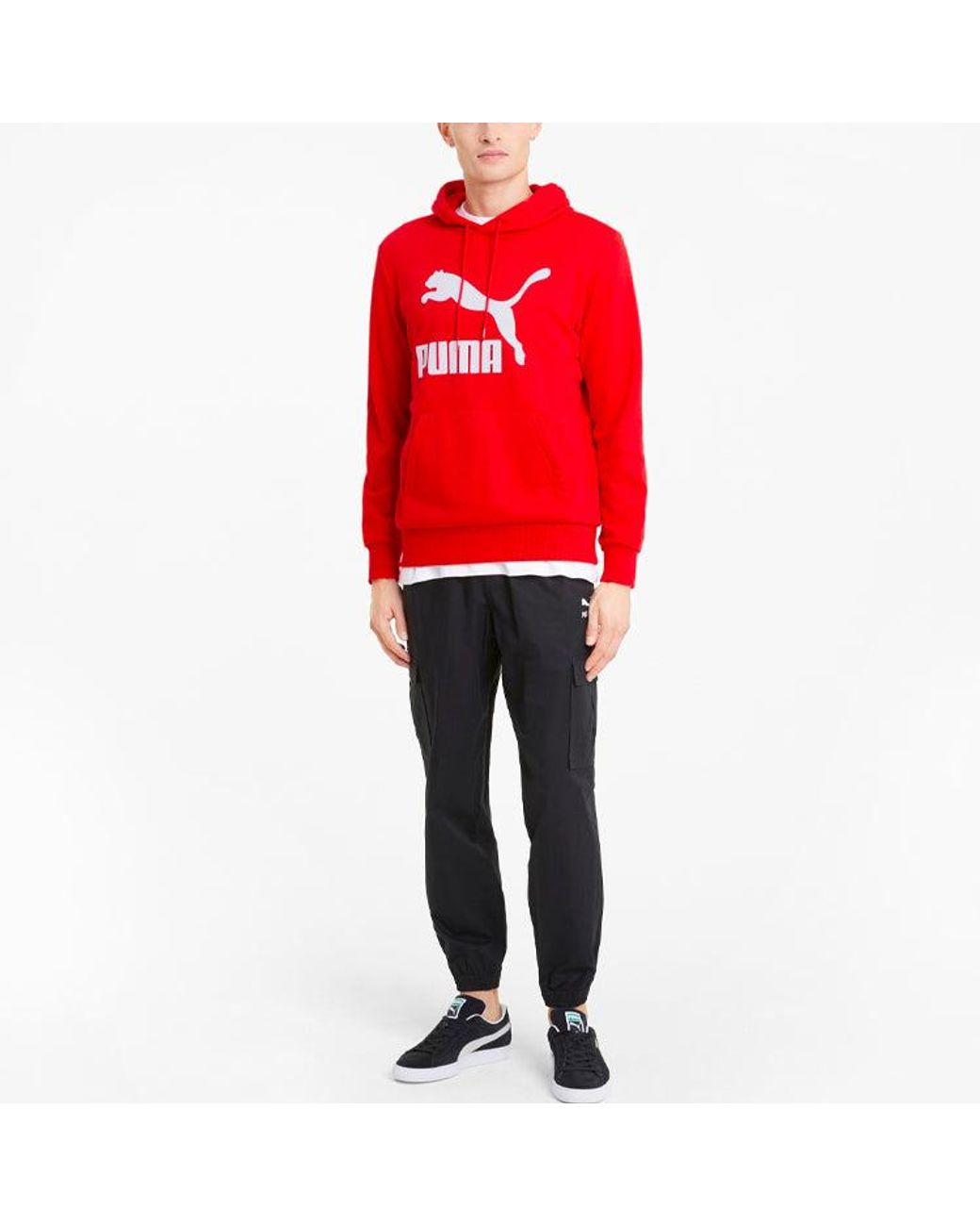 PUMA Red Essentials Fleece Hoodie for men
