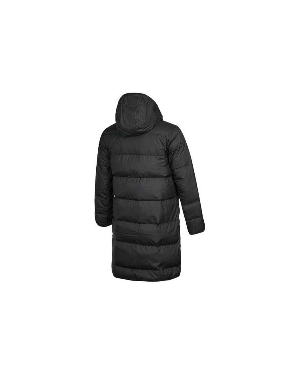 Nike Black Logo Mid-Length Sports Hooded Down Jacket for men