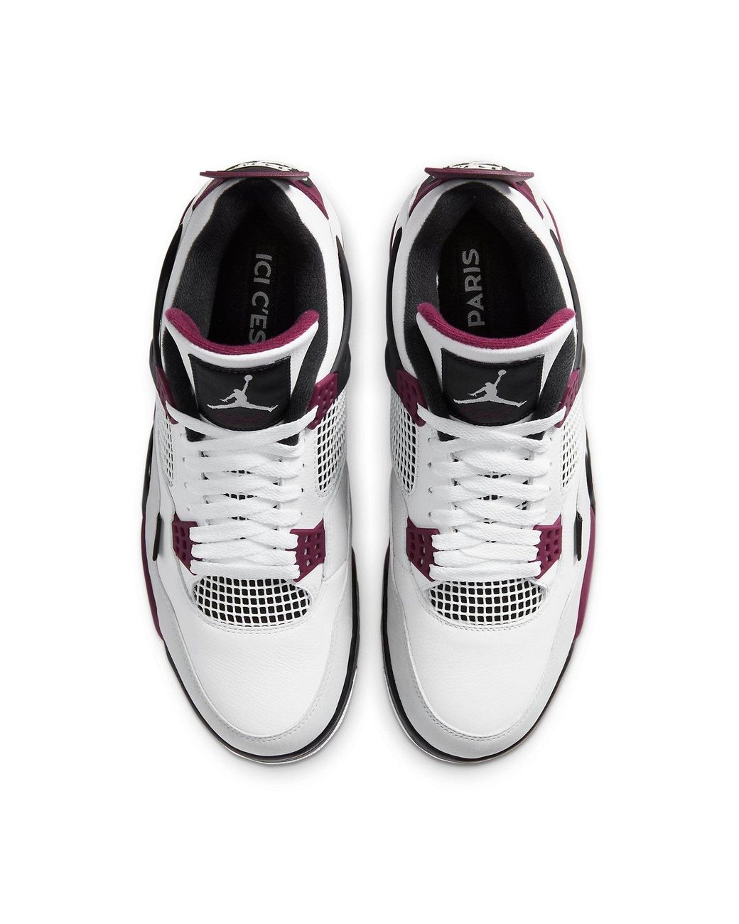 Nike White 4 Retro X Paris Saint-Germain 'Bordeaux' for men