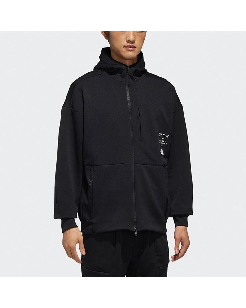 Adidas Blue Id Sweat Hd Casual Sports Jacket S for men