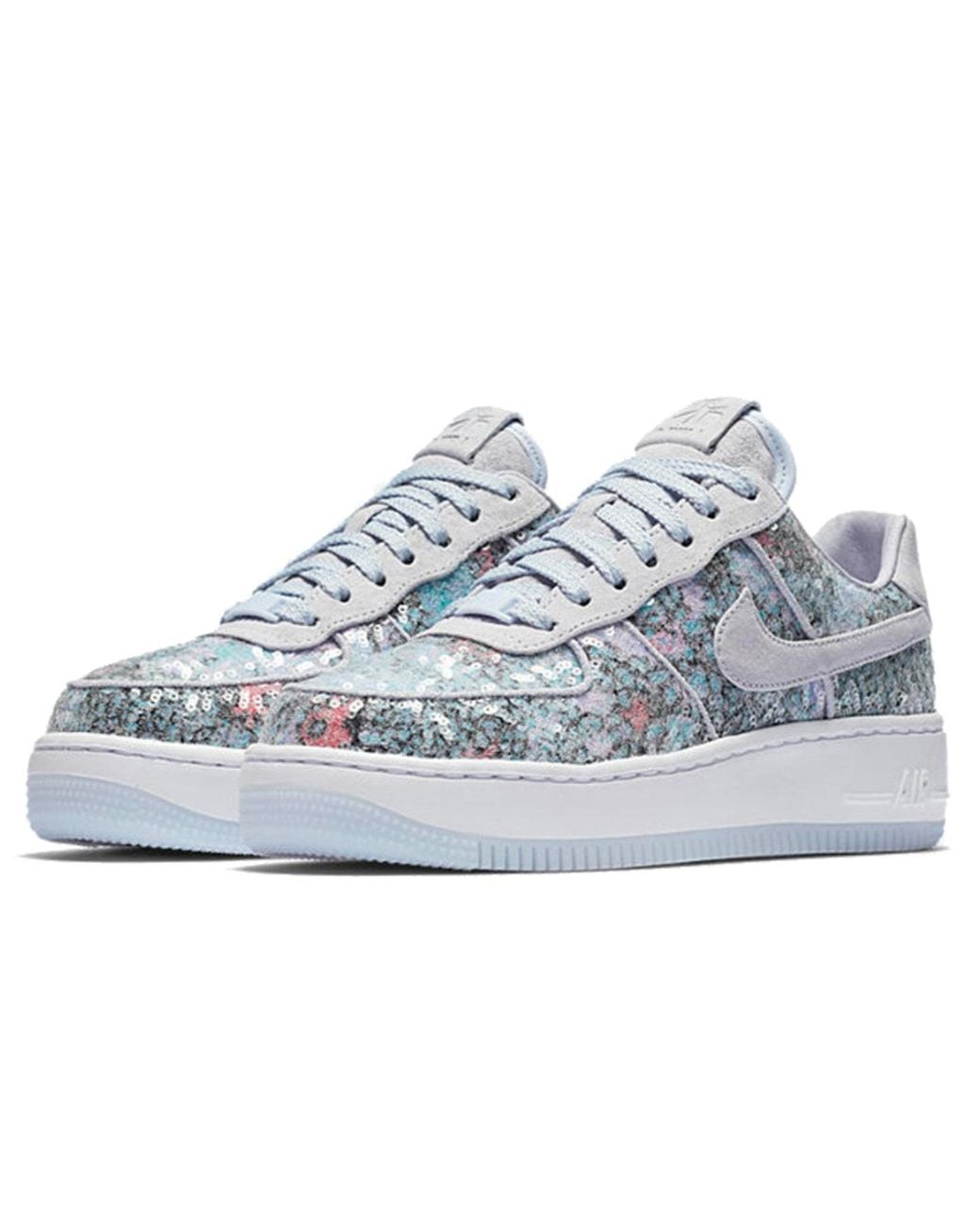 Nike Blue (Wmns) Air Force 1 Upstep Low 'Glass Slipper'