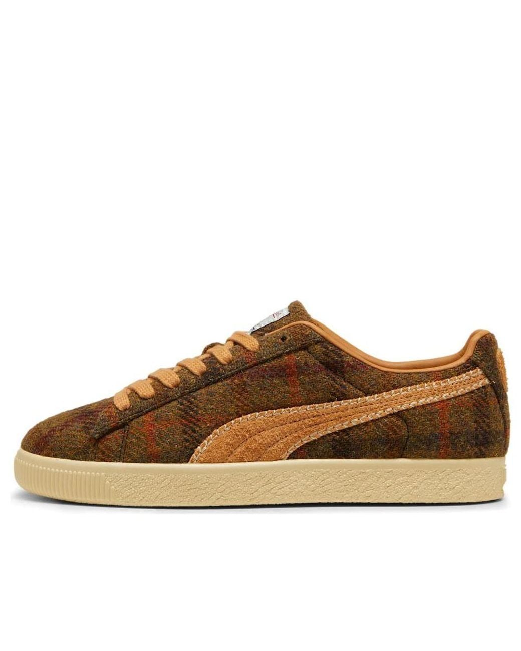 PUMA Brown Clyde 'Harris Tweed Chamomile Caramel Latte' for men