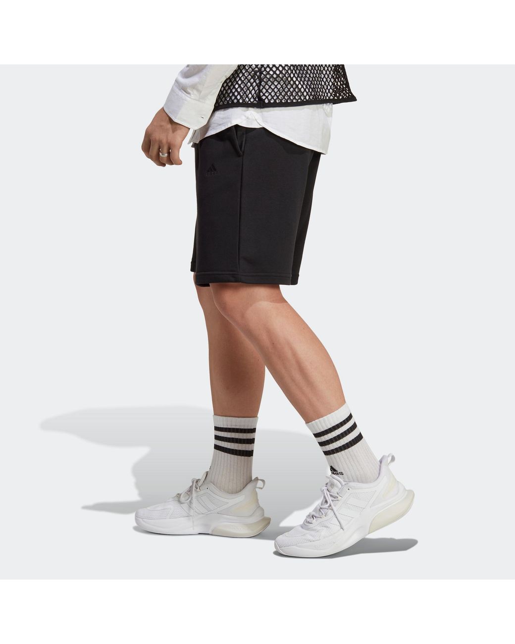 Adidas Black All Szn French Terry Shorts for men