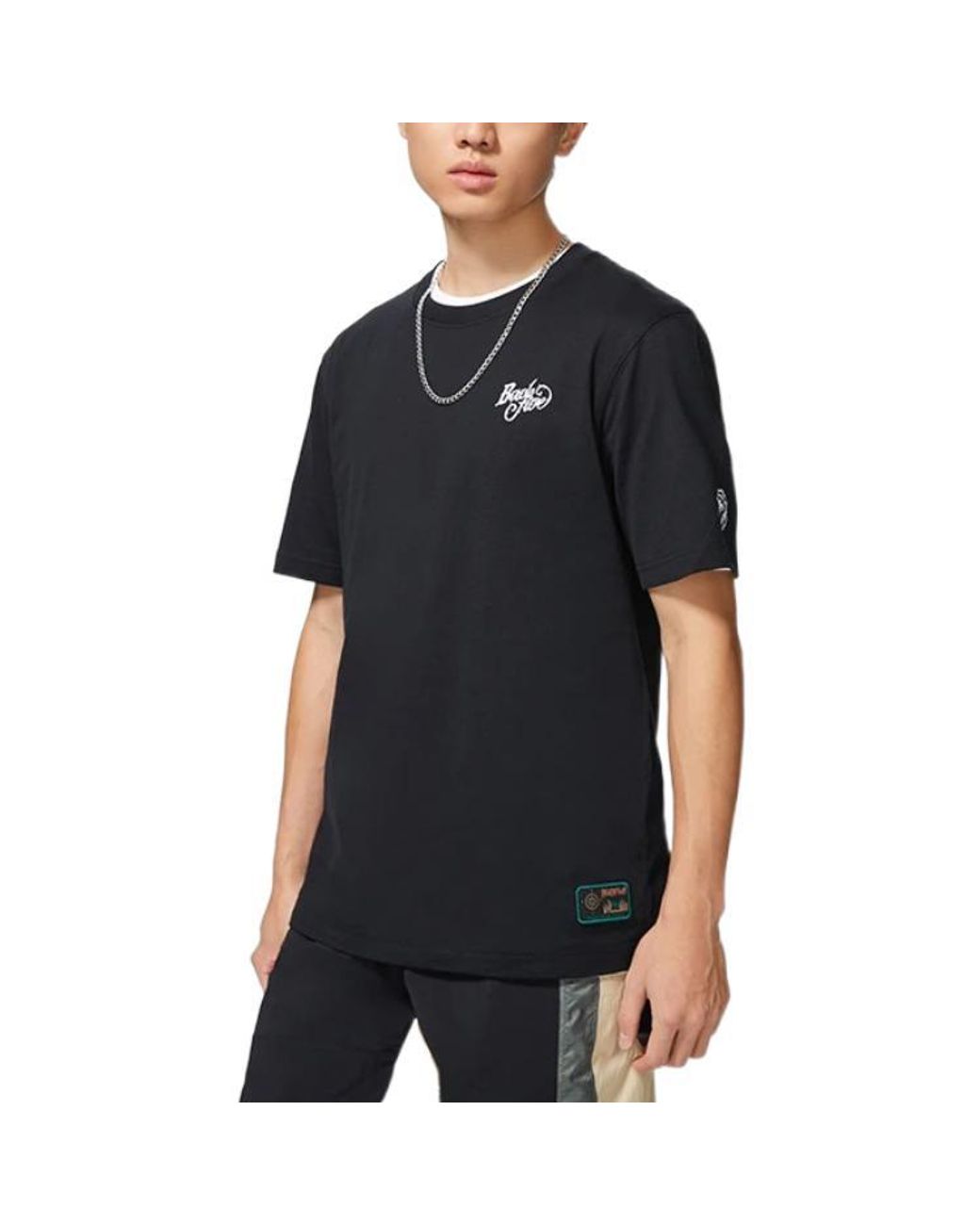 Li-ning Black Badfive Graphic Loose Fit T-Shirt for men