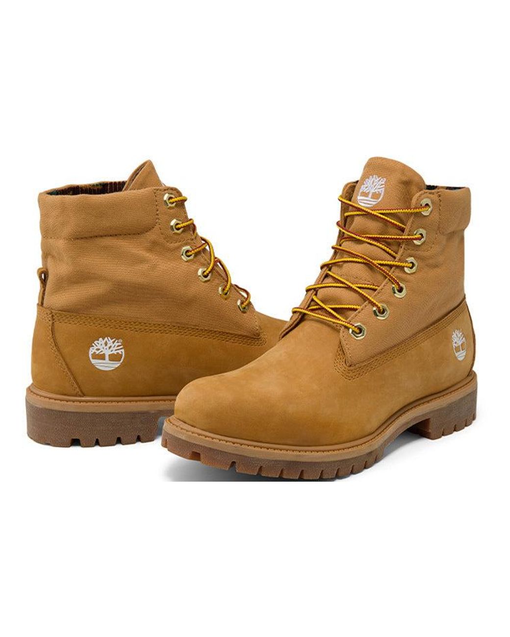 Timberland Brown Roll Top Boots Basic 'Wheat Camouflage' for men