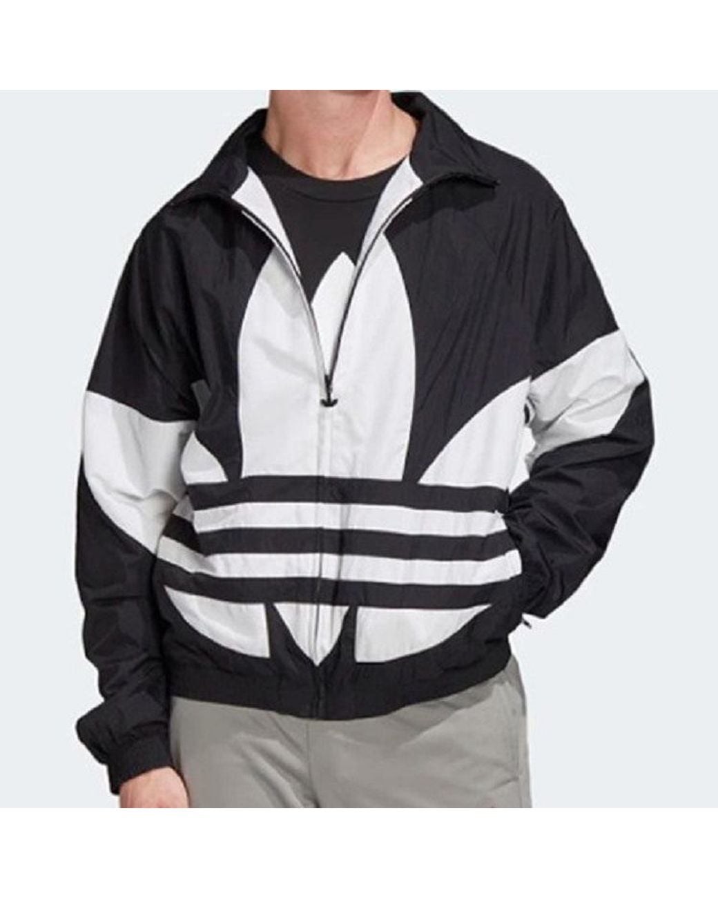 Adidas Black Originals Big Trefoil Track Top Night Marine Logo for men