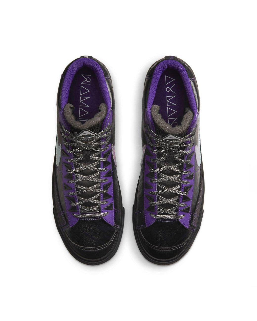 nike blazer black and purple