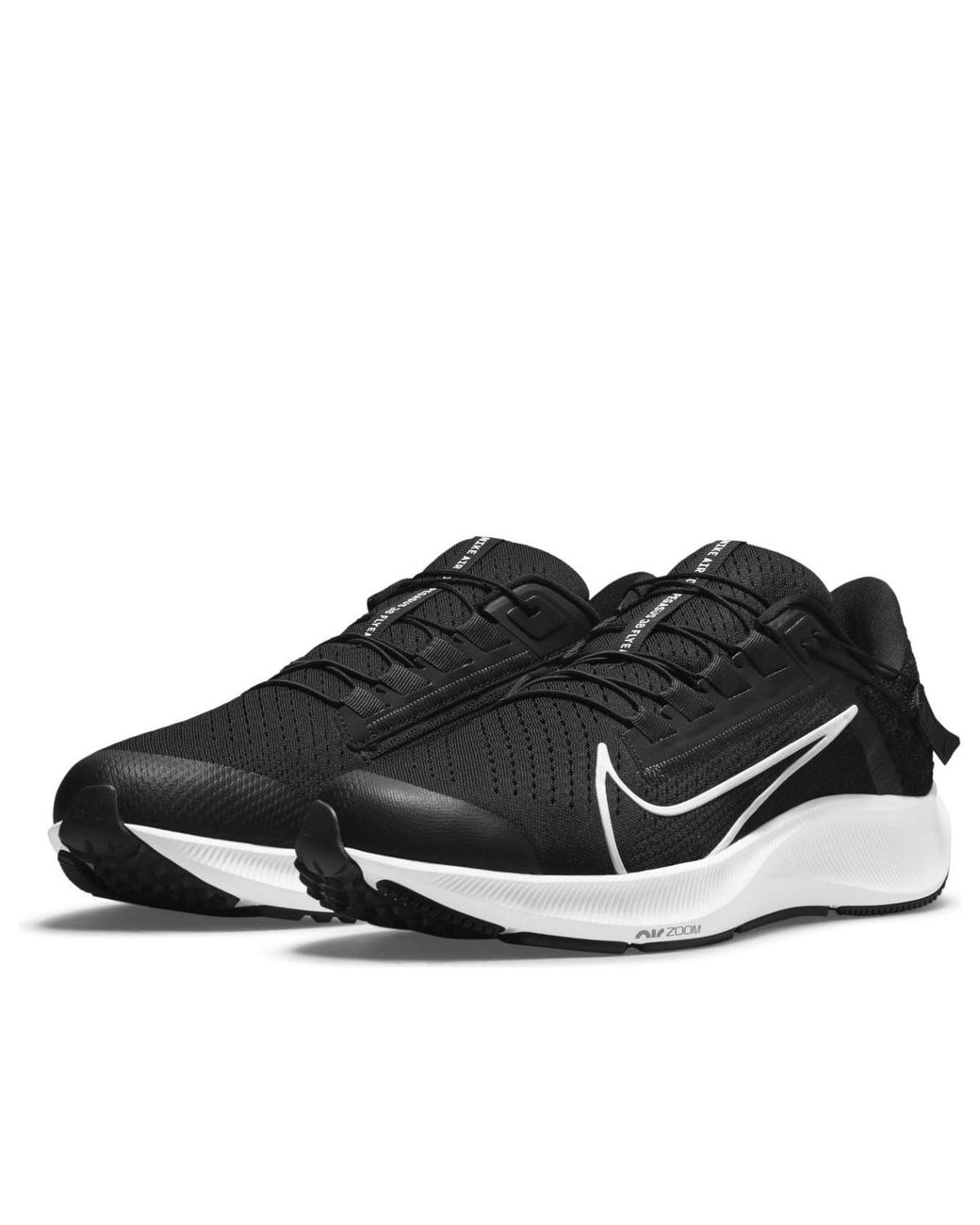 Nike Black Air Zoom Pegasus 38 Flyease Easy On/off Road Running Shoes for men