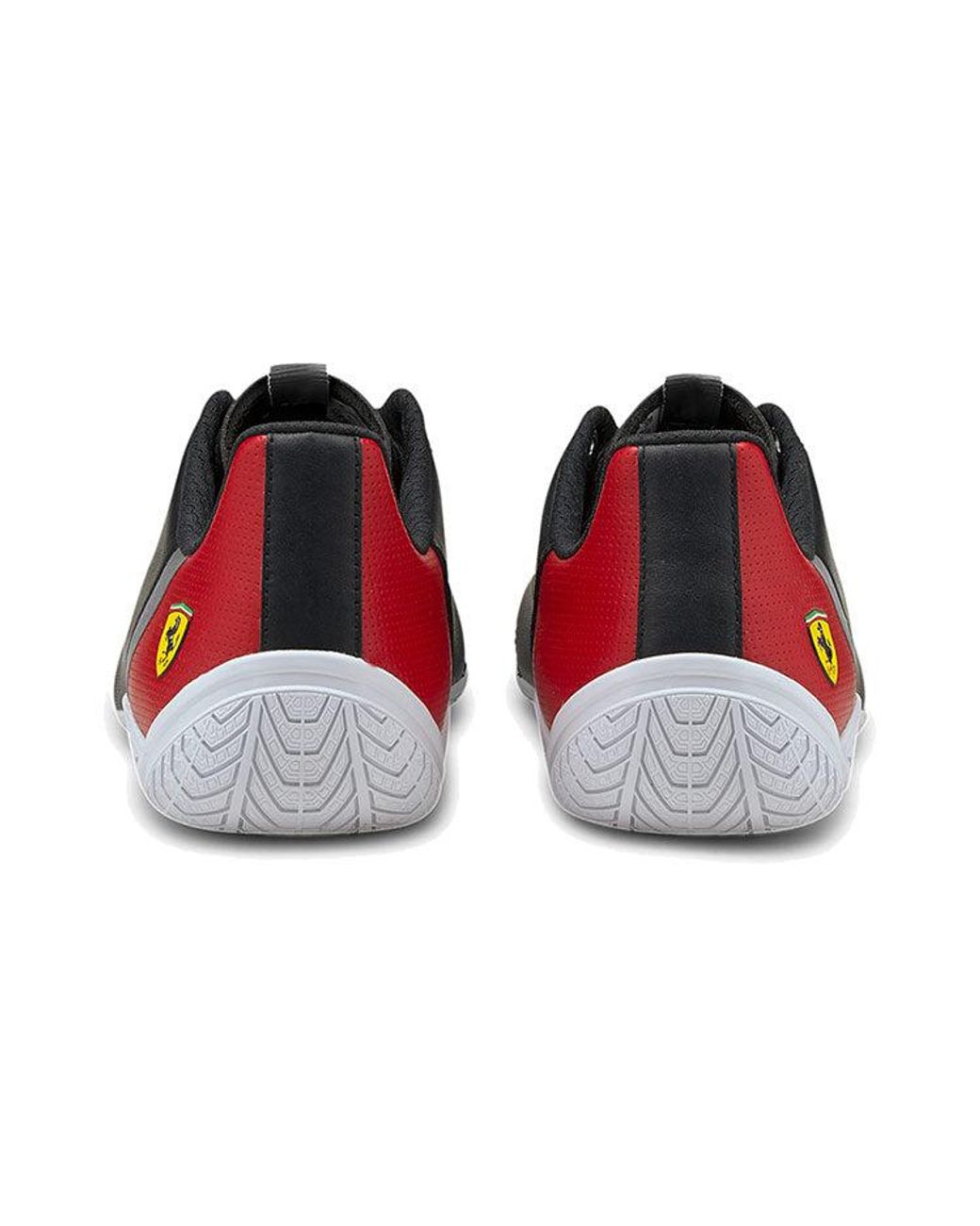 PUMA Brown Scuderia Ferrari Ridge Cat Low Top Running Shoes Black/red/white for men