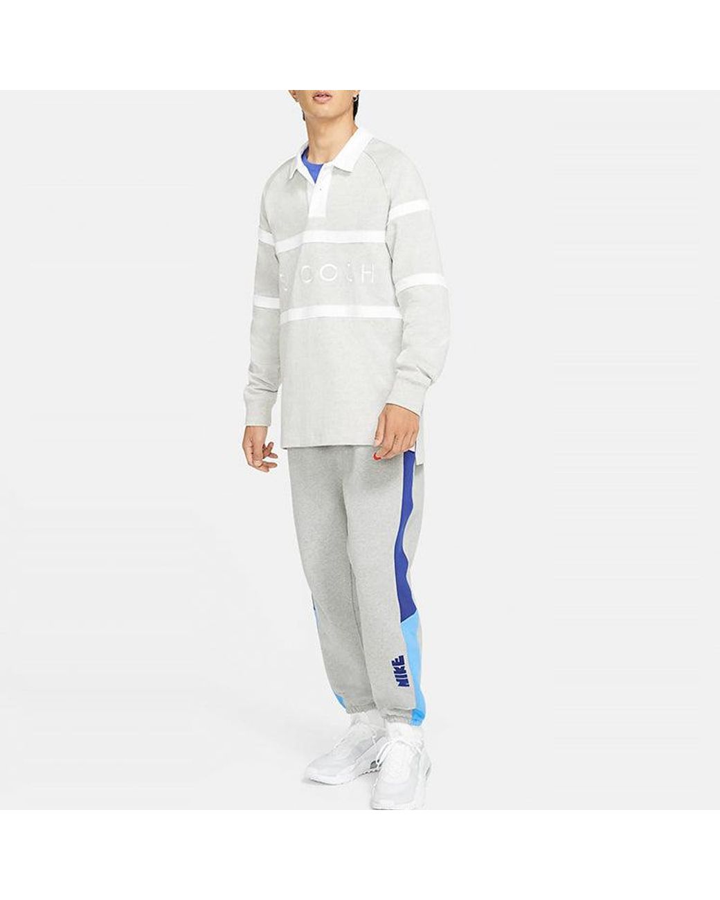 Nike Gray Splicing Bundle Feet Casual Sports Pants for men