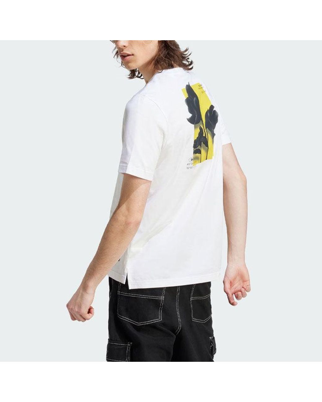Adidas White Sportswear City Escape Split-Hem T-Shirt for men