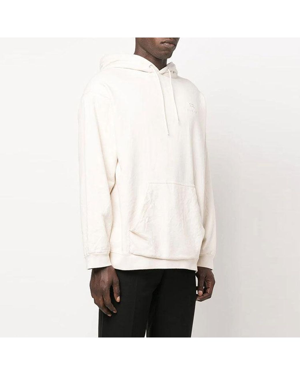 Balenciaga White Sporty Oversized Drawstring Hoodie
