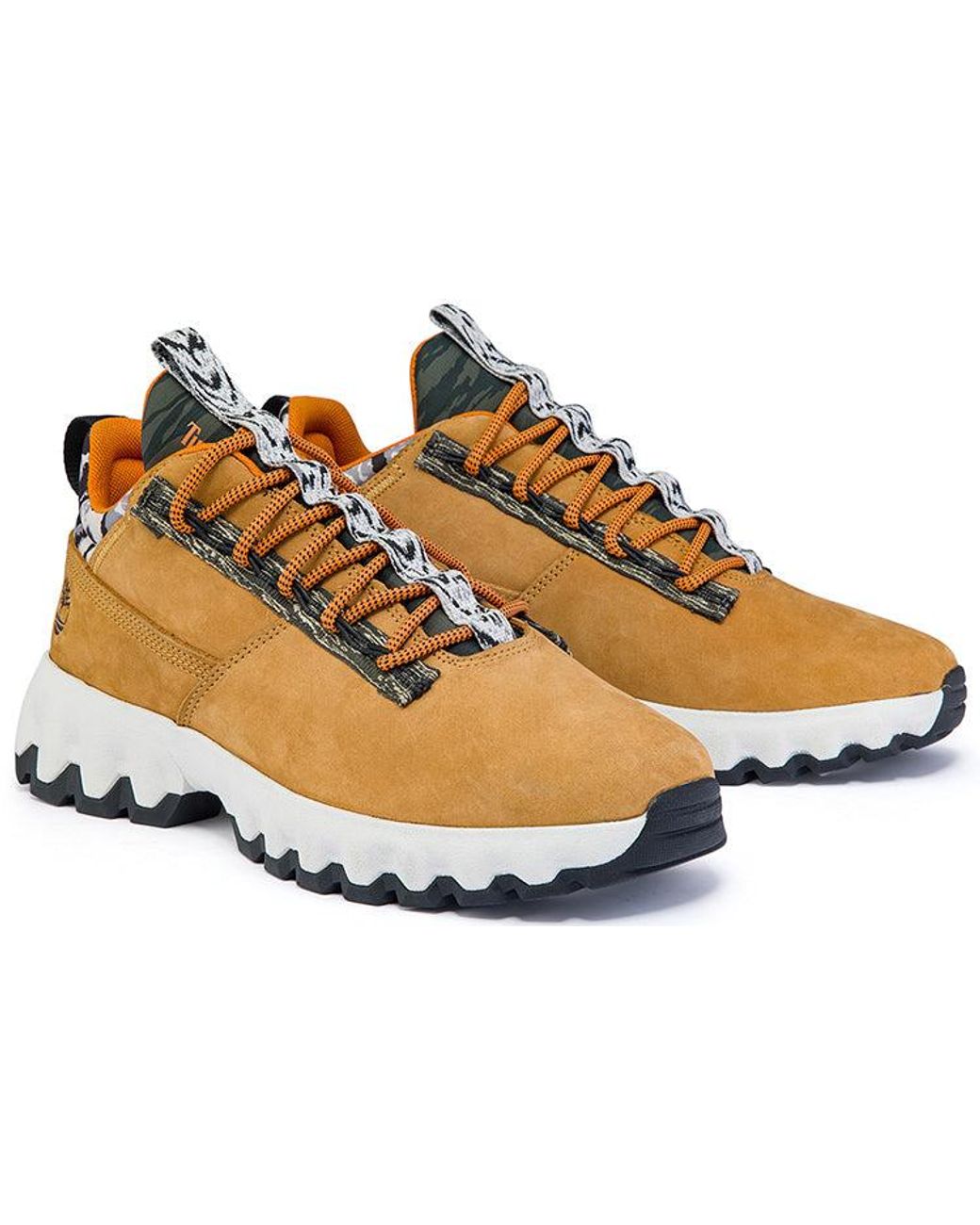Timberland Brown Greenstride Edge Waterproof Wide Fit Boots 'Wheat Nubuck' for men