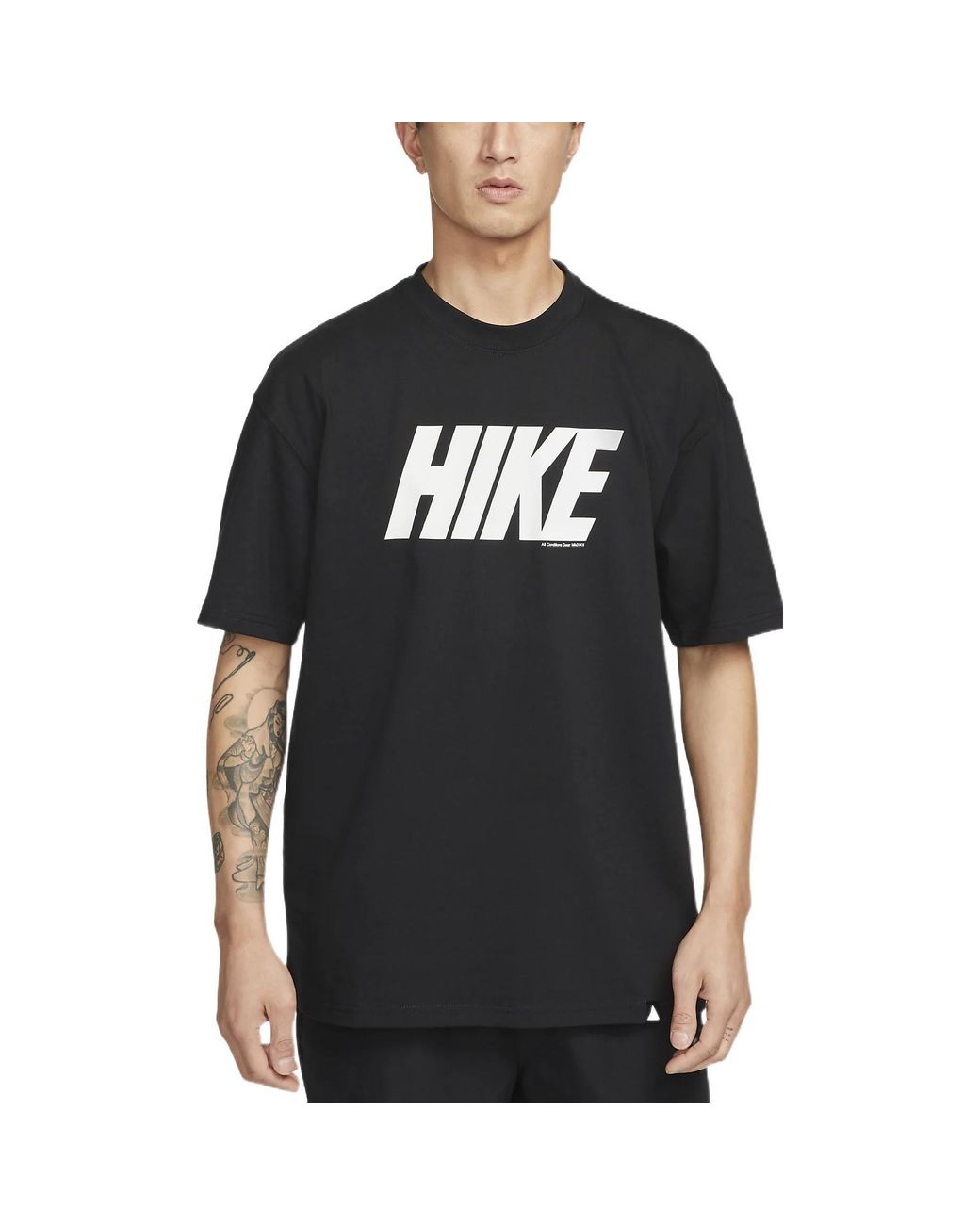 Nike Ss22 Acg Alphabet Pattern Round Neck Pullover Short Sleeve Black for men