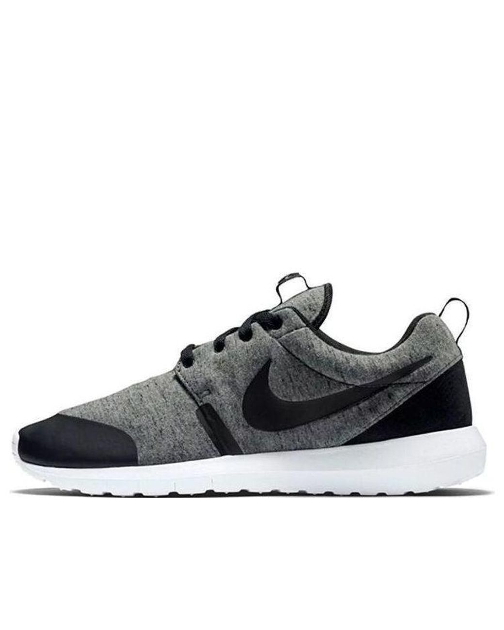 Nike Black Roshe Run 'Fleece' for men