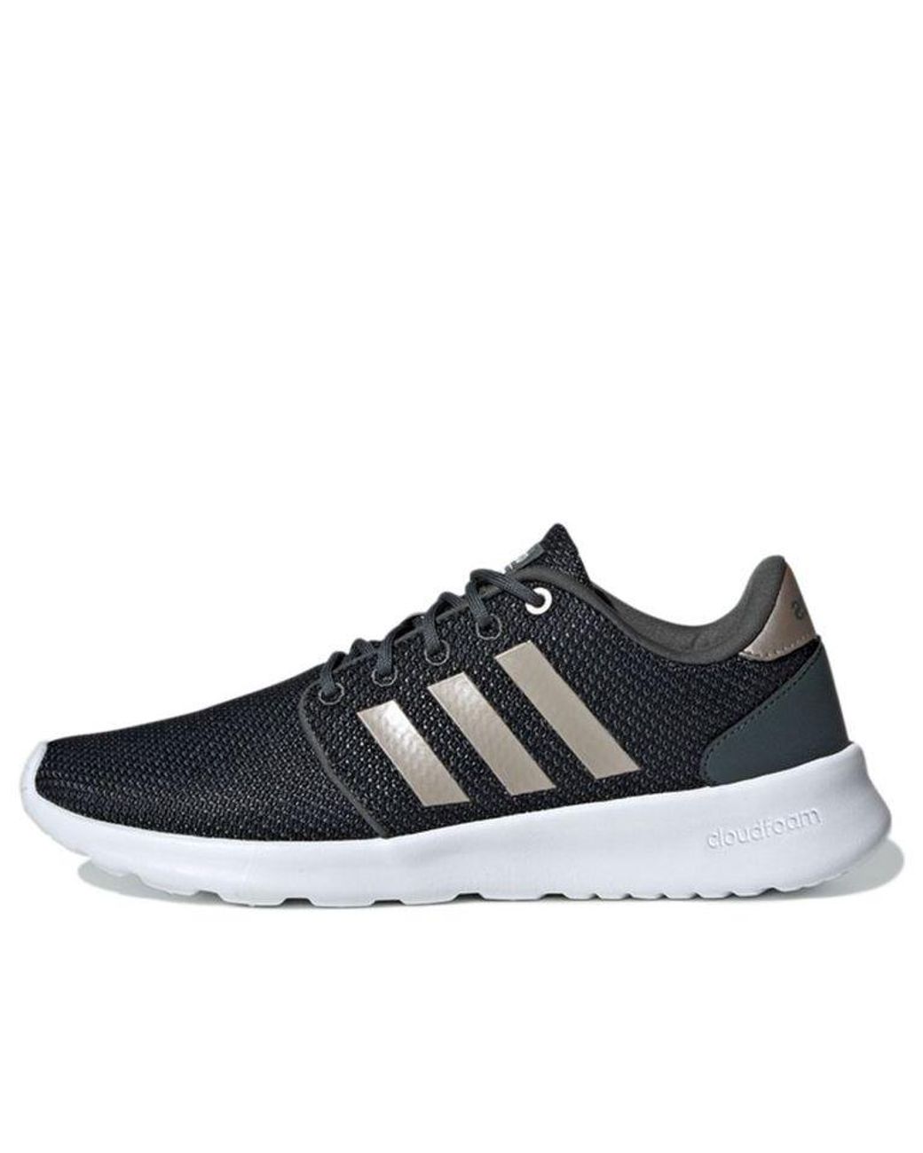 Adidas Black (Wmns) Cloudfoam Qt Racer Shoes Metallic'