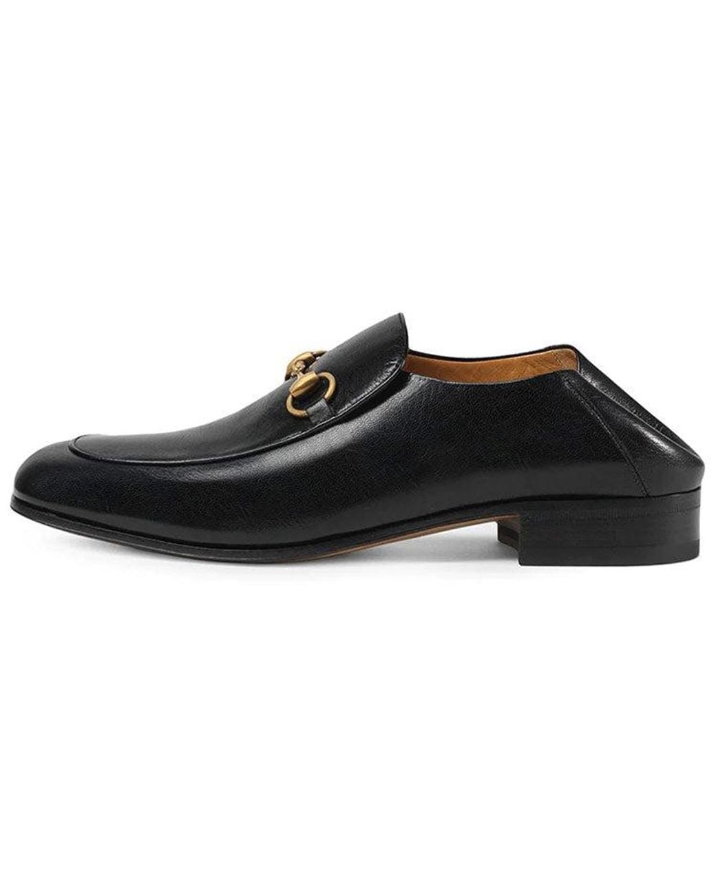 Gucci Black Horsebit Slip On Loafer -Tone Leather' for men