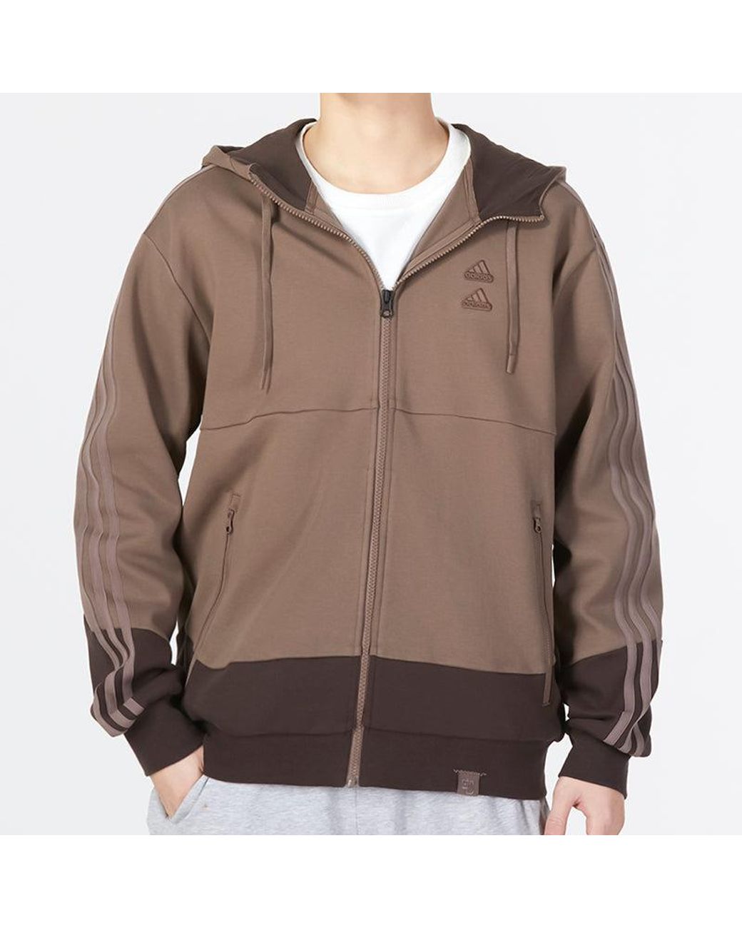 Adidas Brown St Gz Must Haves Knit Jackets for men