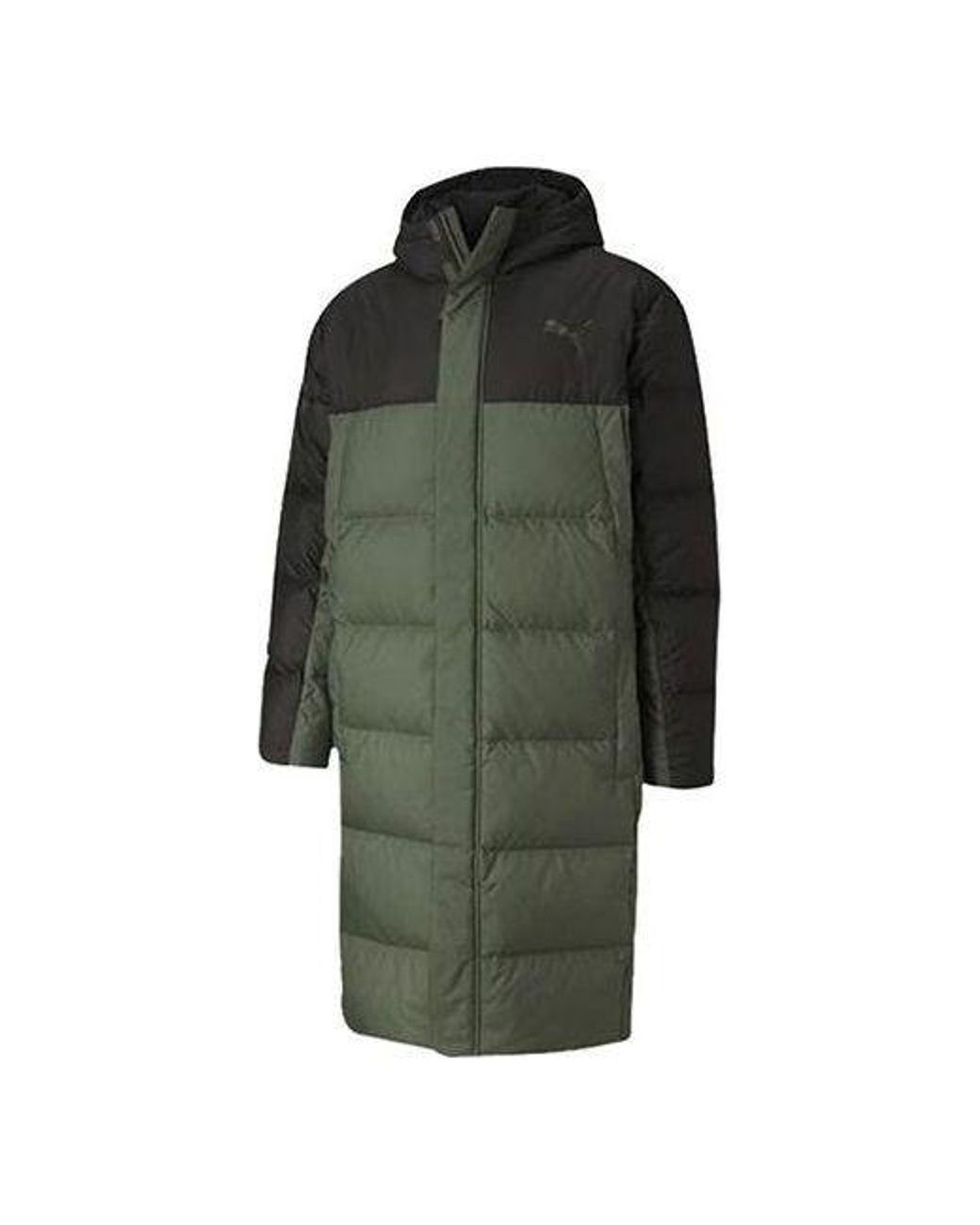 PUMA Green Long Oversized Down Jacket for men