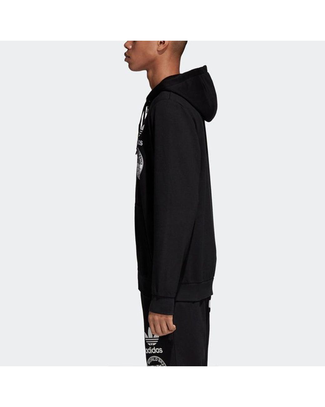 Adidas Black Originals Full Zip Hoody Jacket for men