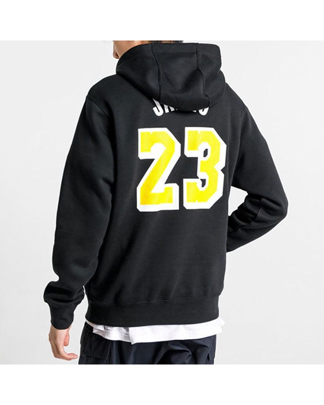 Nike Black Los Angeles Lakers Lebron James No. 23 Nba Player Long Sleeves for men