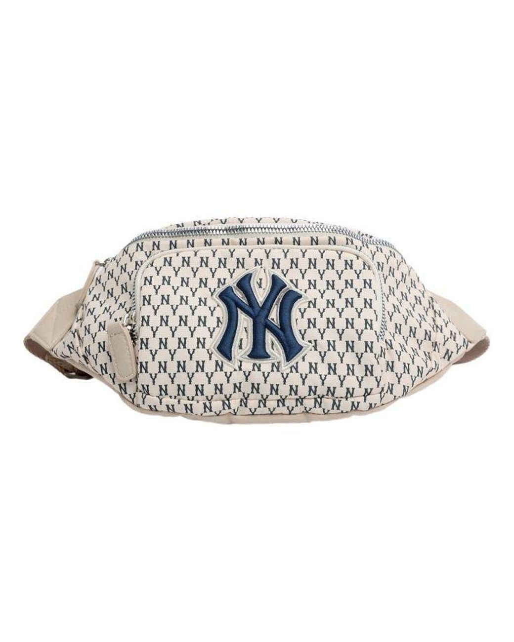 MLB White Monogram Series Retro Full Print Ny New York Yankees Casual Classic Fanny Pack