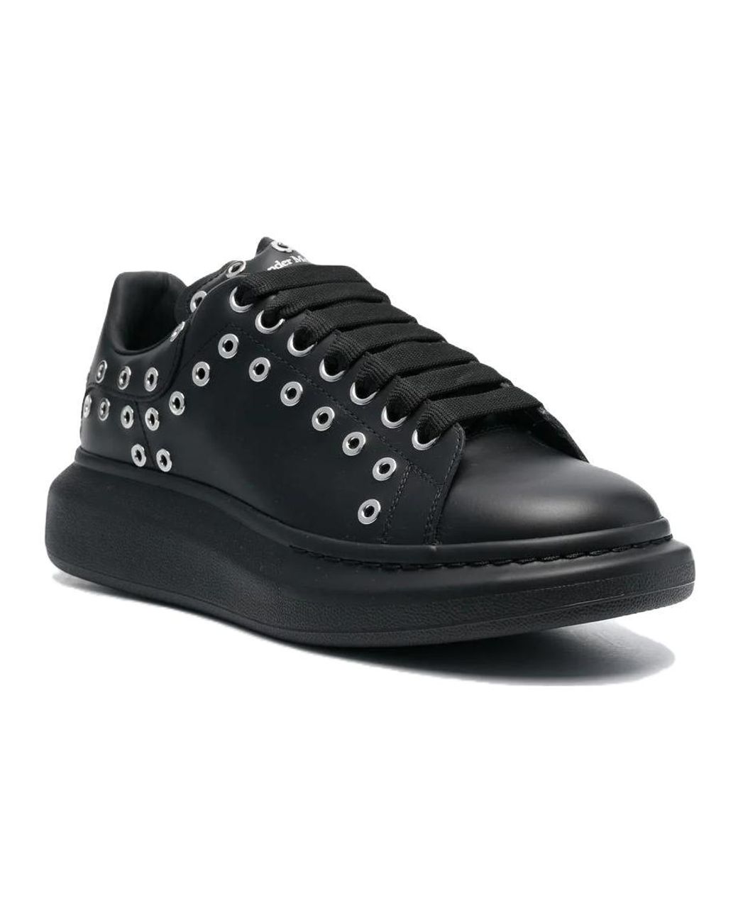 McQueen Black Oversized Sneaker Eyelets' for men