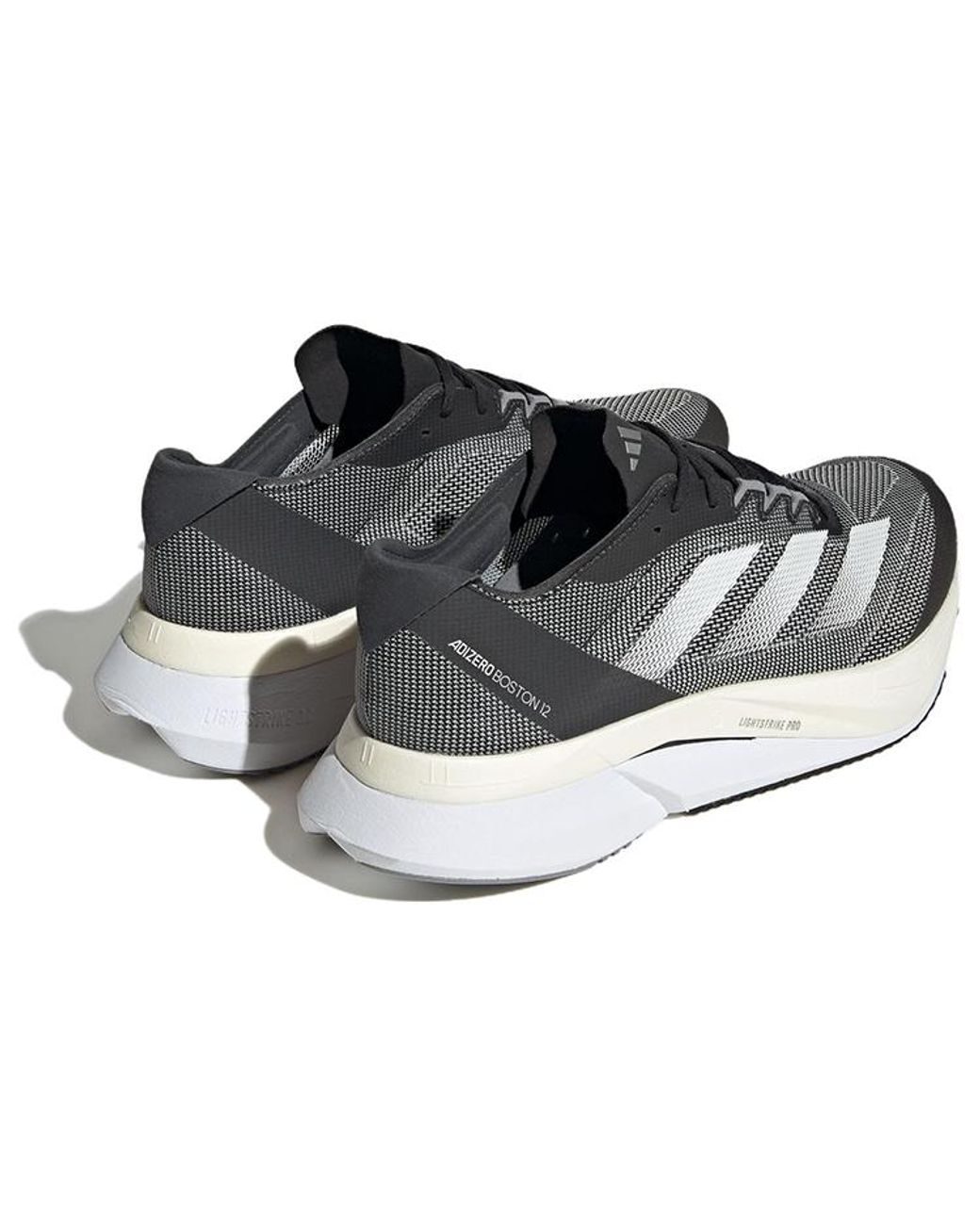 Adidas Black Adizero Boston 12 'Carbon' for men