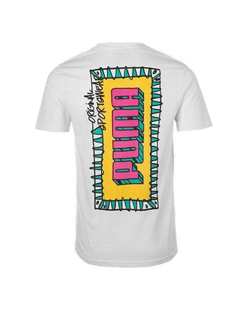 PUMA White Back Large Logo Loose Short Sleeve for men