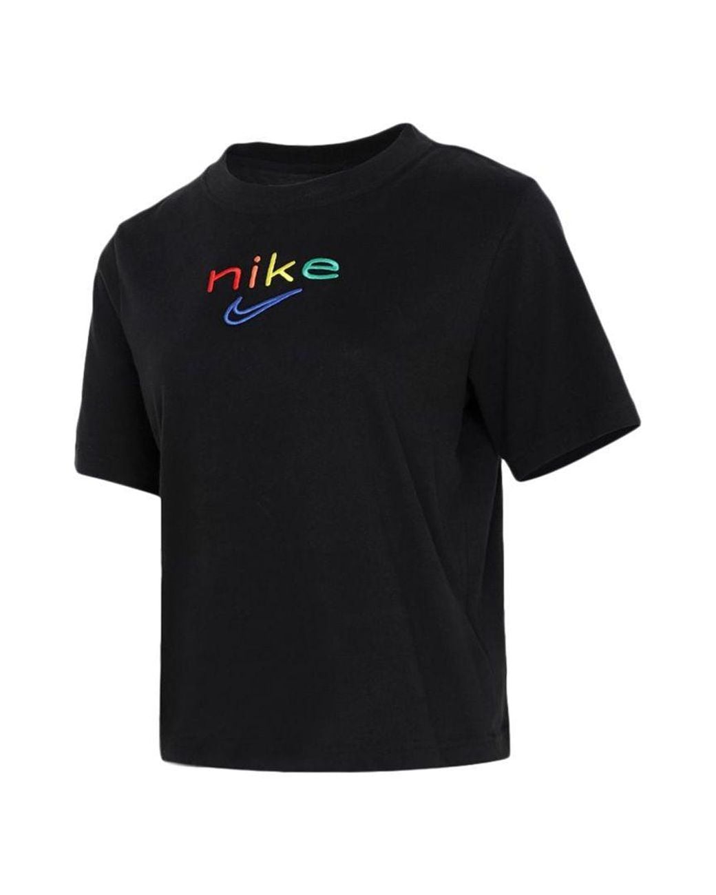 Nike Black (Wmns) Dri-Fit Boxy Logo Sports