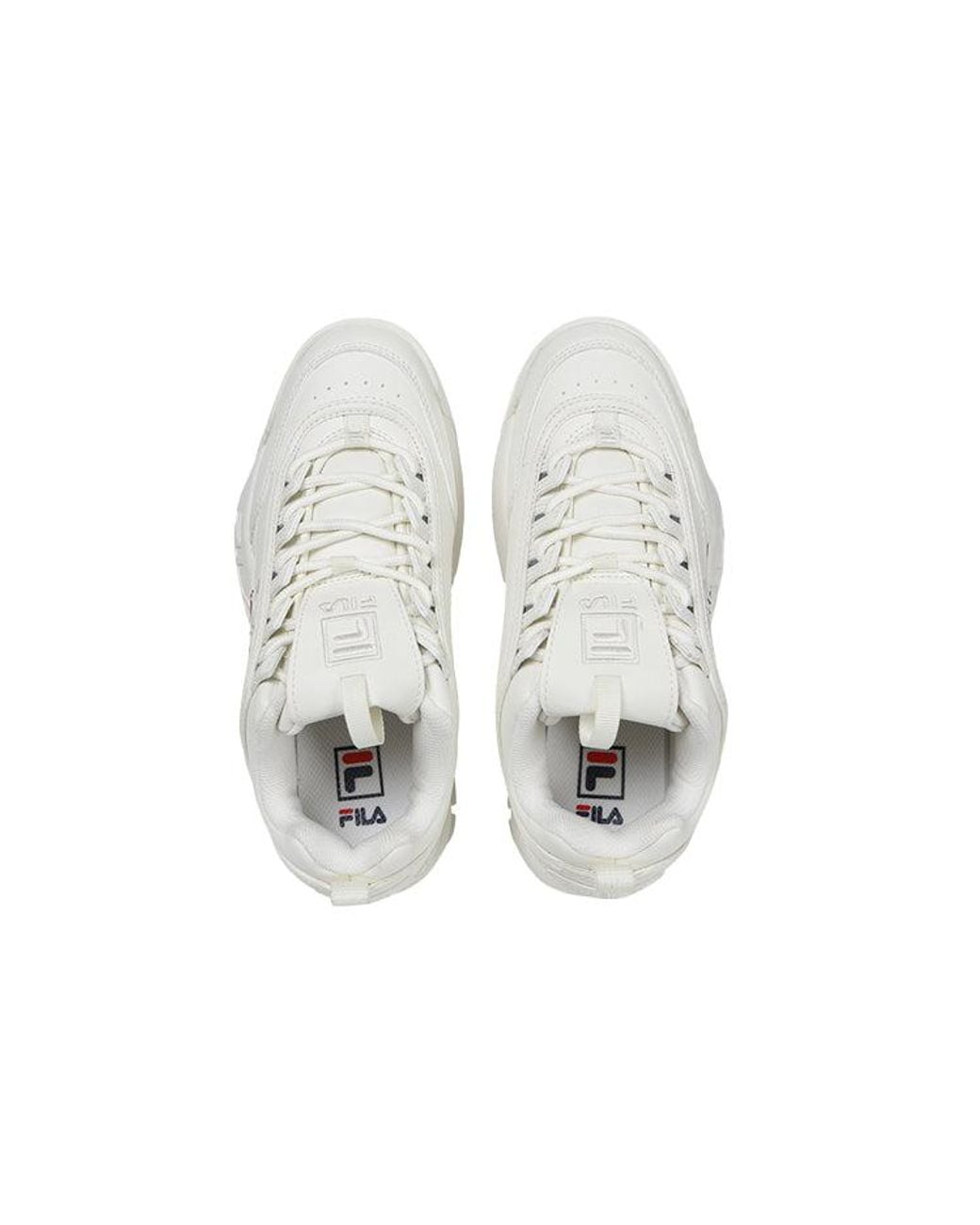 Fila White Disruptor 2 Low Top Clunky Shoes