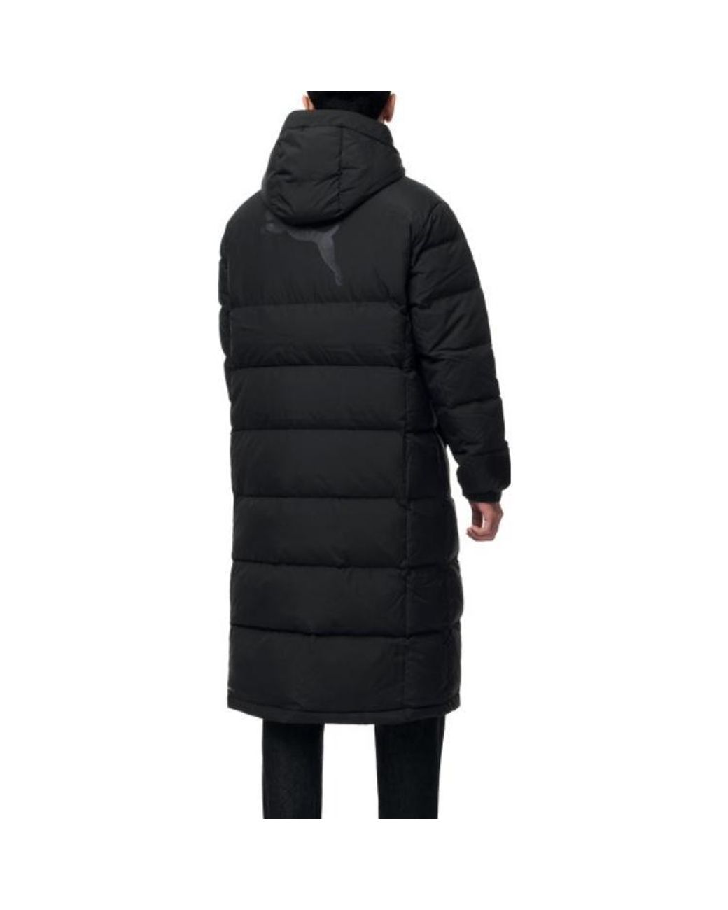 PUMA Black Long Down Jacket for men
