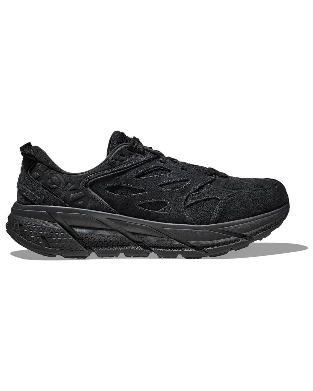 Hoka One One Black Clifton L Suede 'Triple' for men