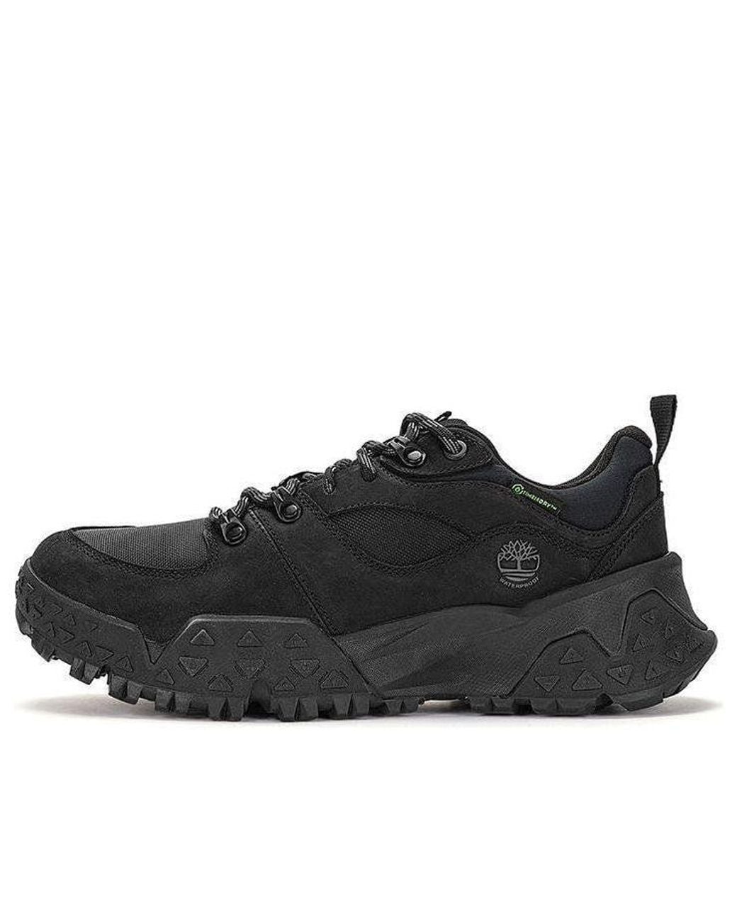 Timberland Black Motion Scramble Low Lace Up Waterproof Hikers Nubuck' for men